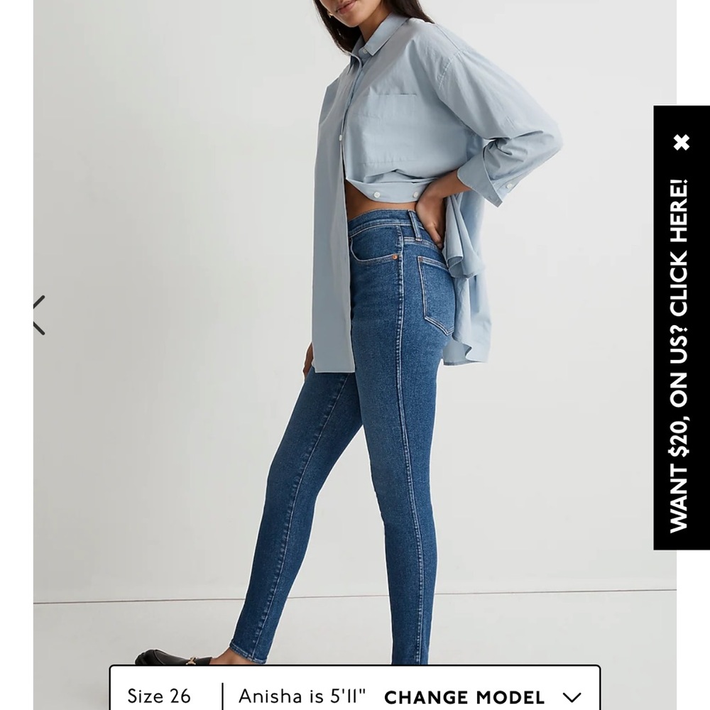 Madewell 10inch high rise skinny jeans